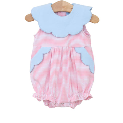 Penelope Bubble- Light Pink Stripe & Light Blue