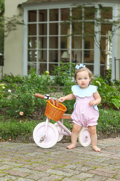 Penelope Bubble- Light Pink Stripe & Light Blue