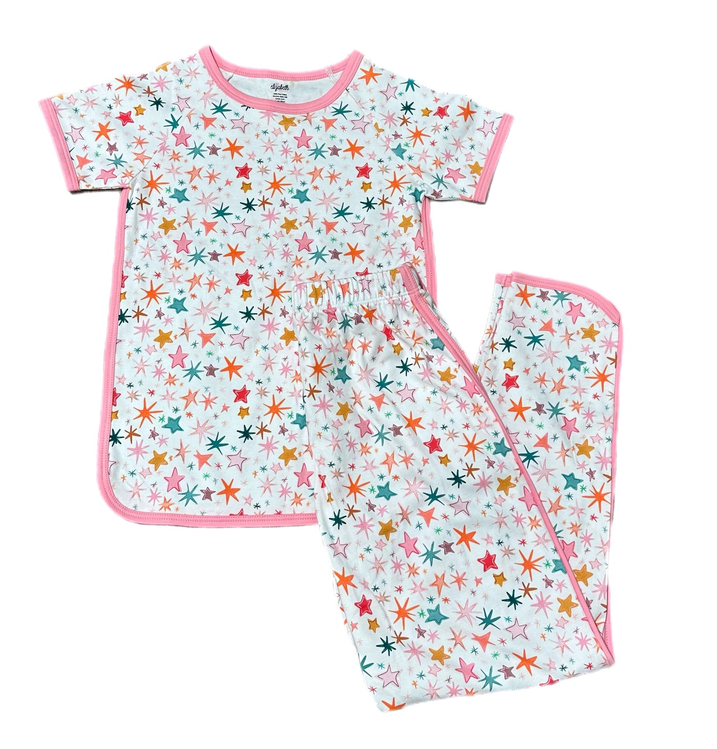 Short Sleeve/Pant Lounge Set, Stars