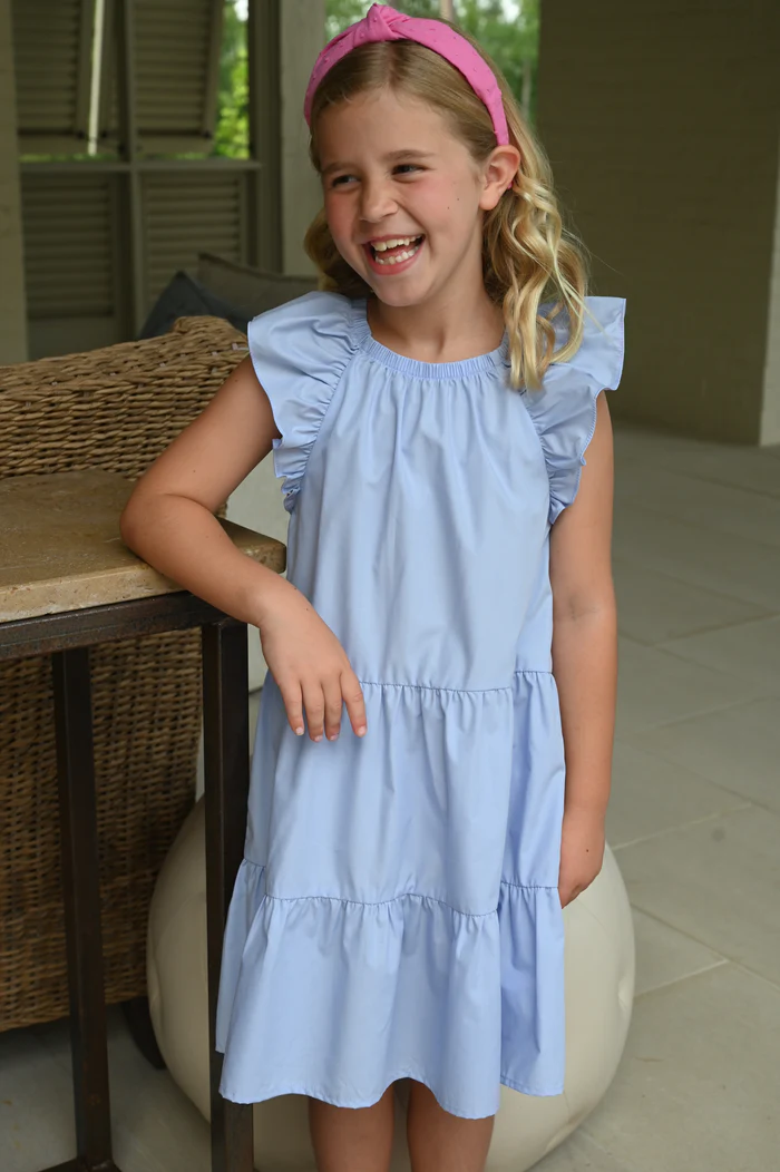 Lottie Dress in Pastel Blue