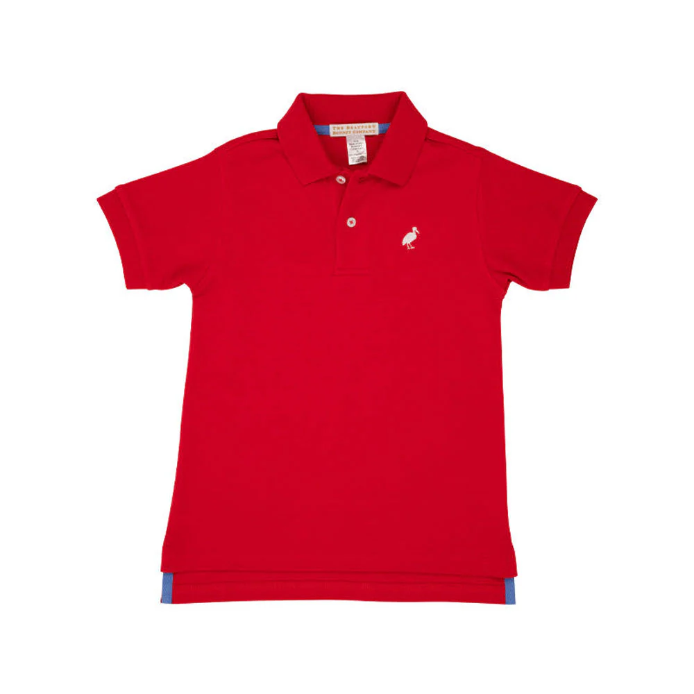 Prim & Proper Polo - Richmond Red With Worth Avenue White Stork