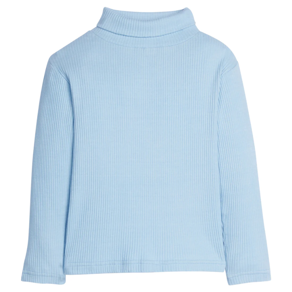 Ribbed Turtleneck - Ice Blue