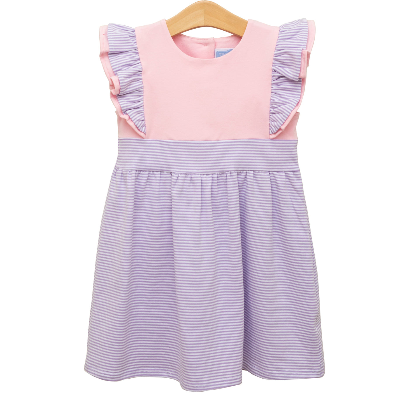 Rosie Dress- Lavender Stripe & Light Pink