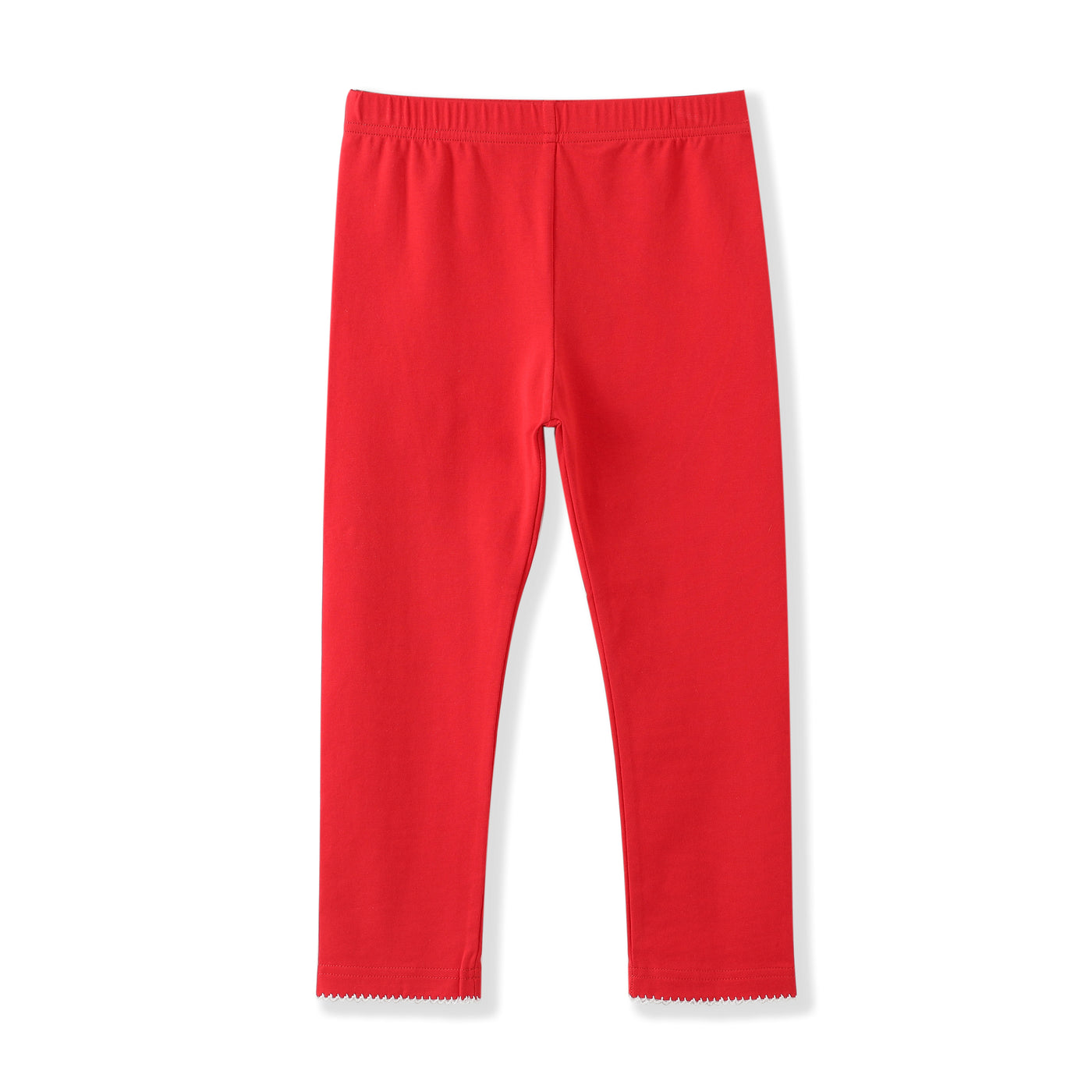 PICOT TRIM RED LEGGING