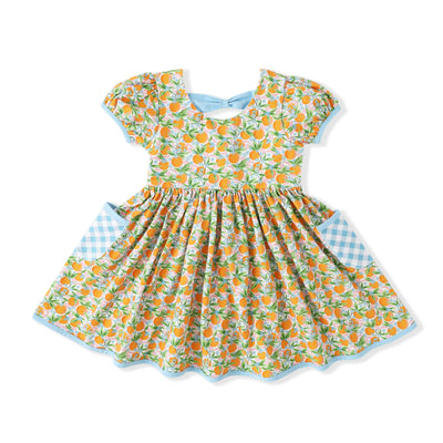 Citrus Bloom Twirl Dress