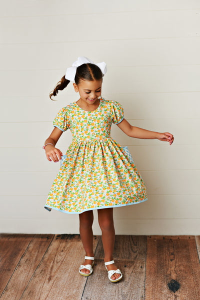 Citrus Bloom Twirl Dress