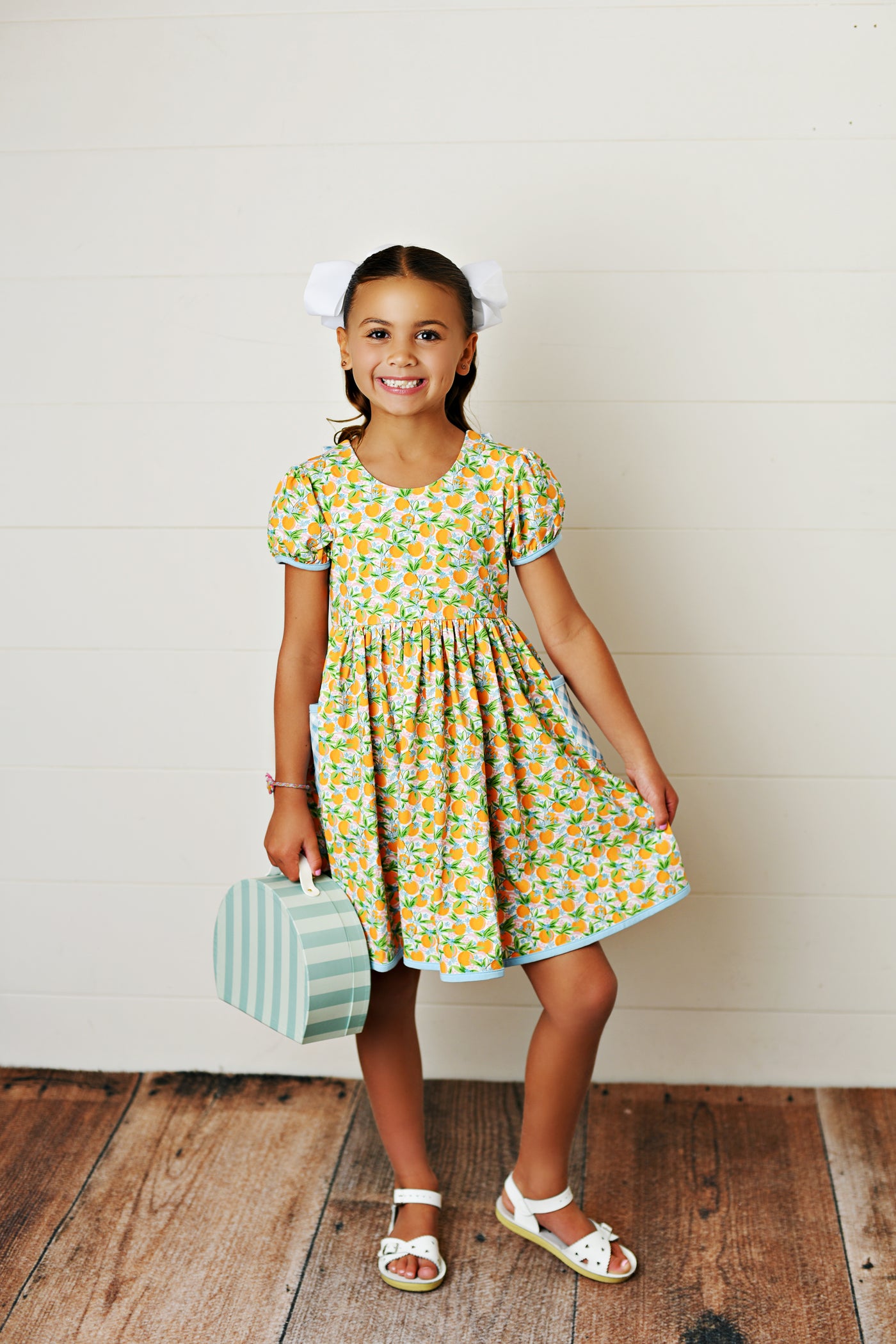 Citrus Bloom Twirl Dress