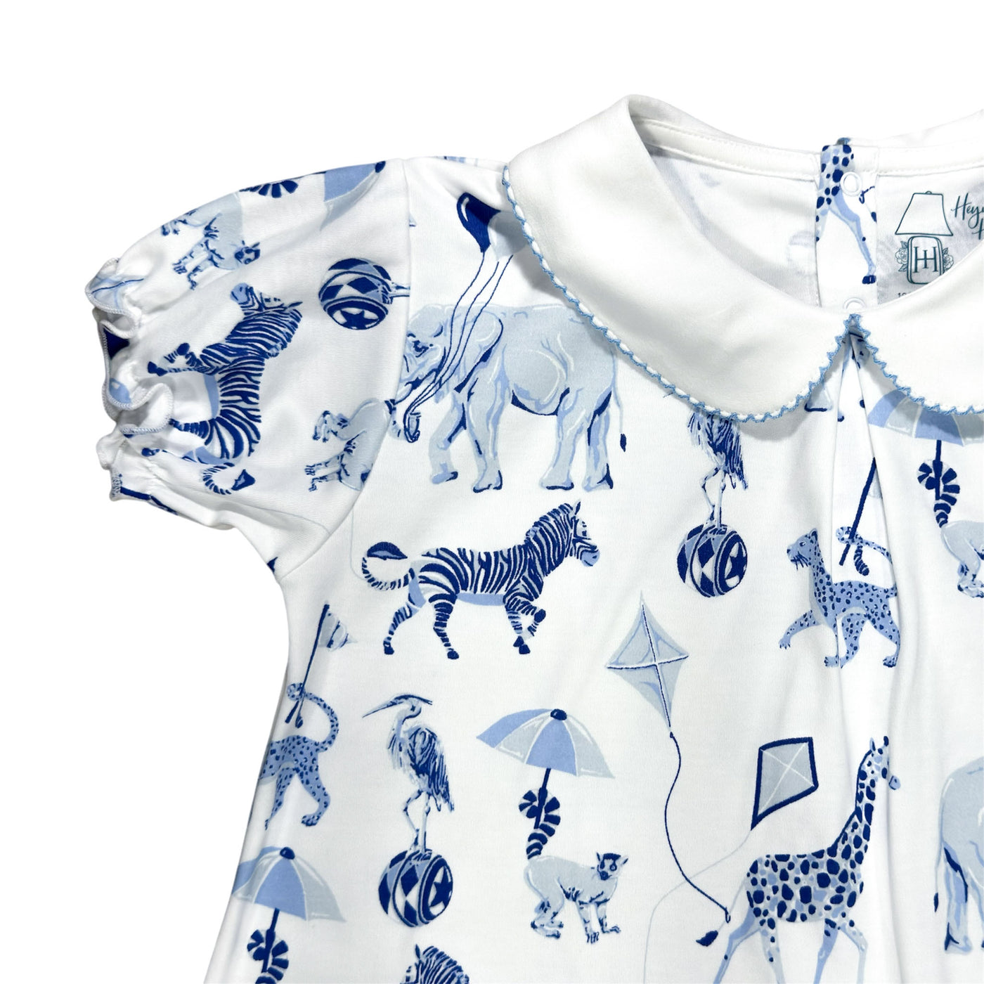 Short Sleeve Pocket Twirl Dress - Chinoiserie Safari