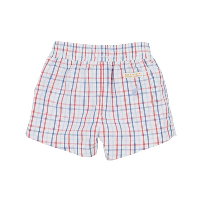 Sheffield Shorts Whitehall Windowpane With Richmond Red Apple Applique