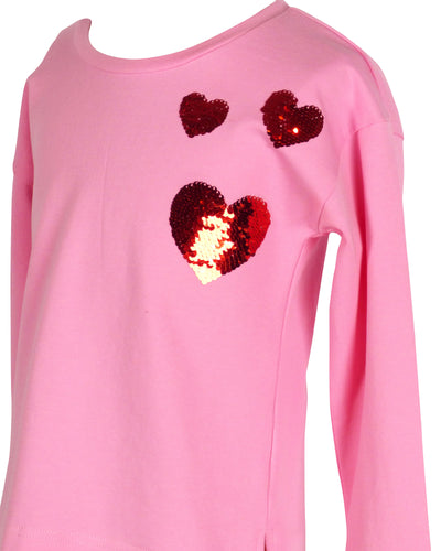 Tabby Top with Hearts