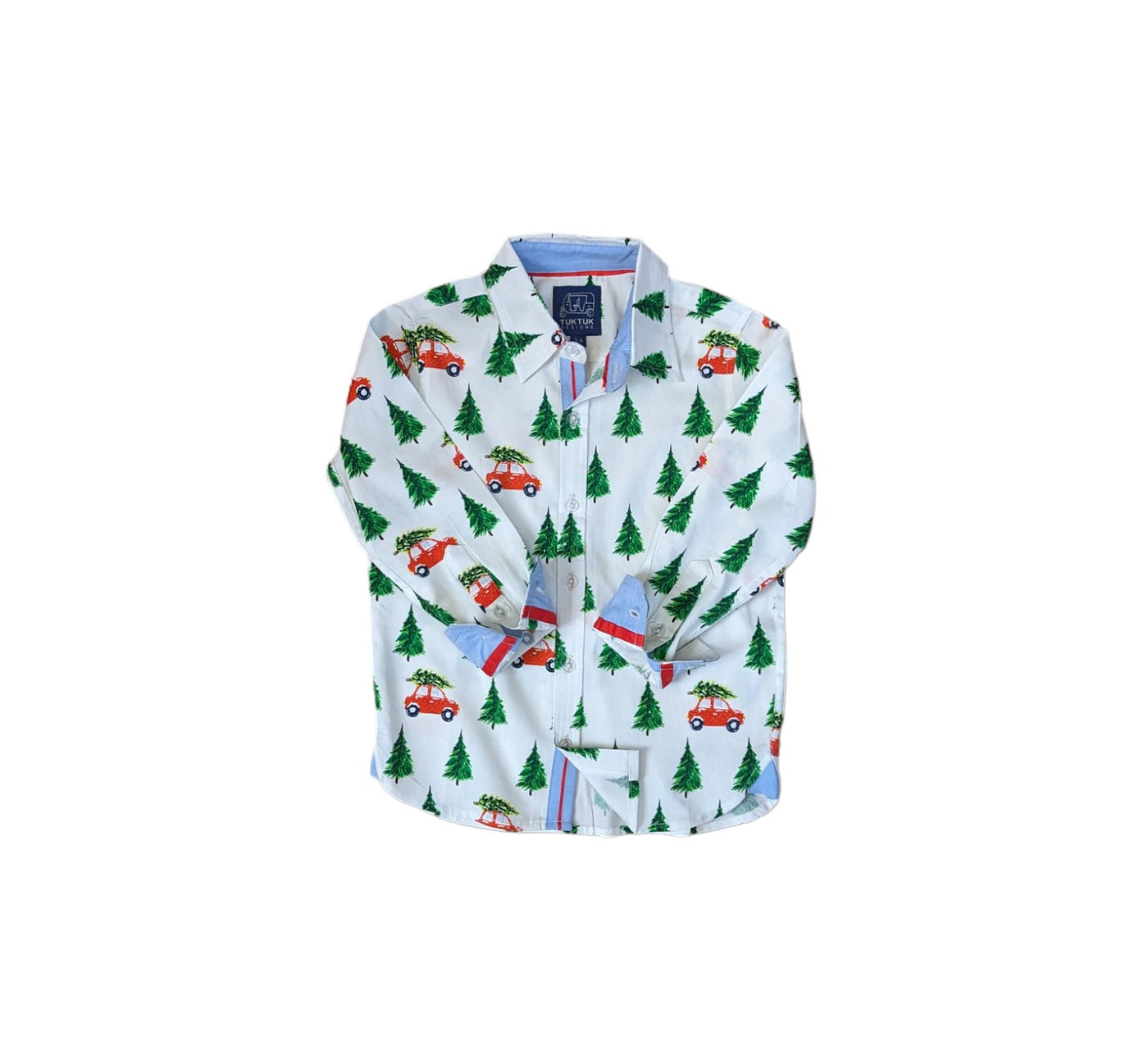 Long Sleeve Button Up - Bringing Home the Christmas Tree