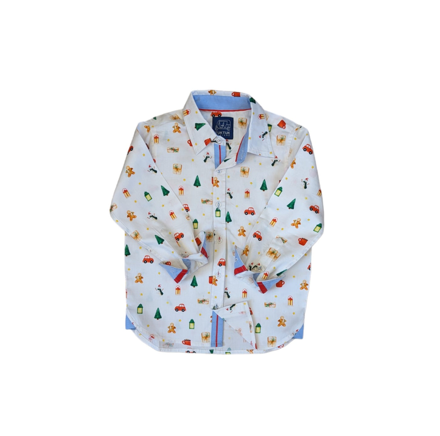 Long Sleeve Button Up - Holiday Medley