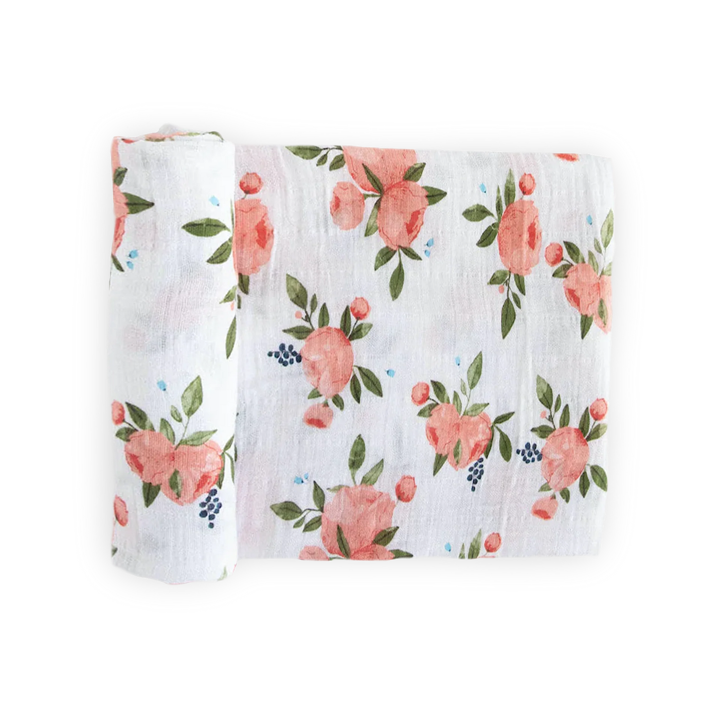 Watercolor Roses Muslin Swaddle