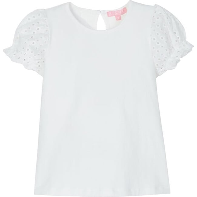 Contrast Sleeve Top - White