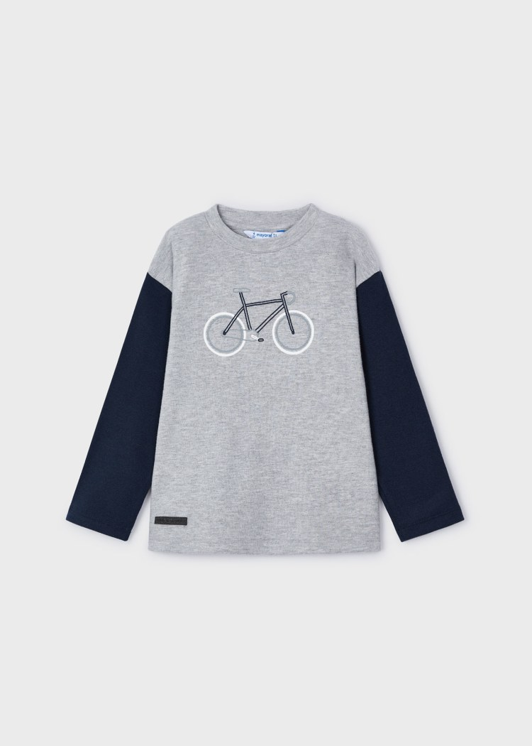 Boy Embroidered Bicycle T-Shirt