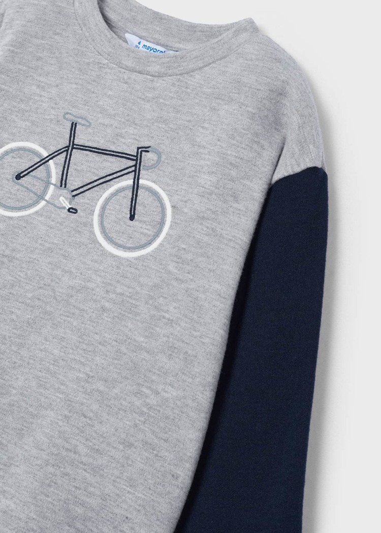 Boy Embroidered Bicycle T-Shirt