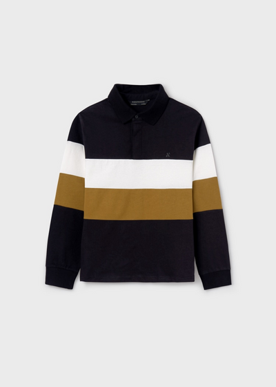 Black & Tan Striped Polo