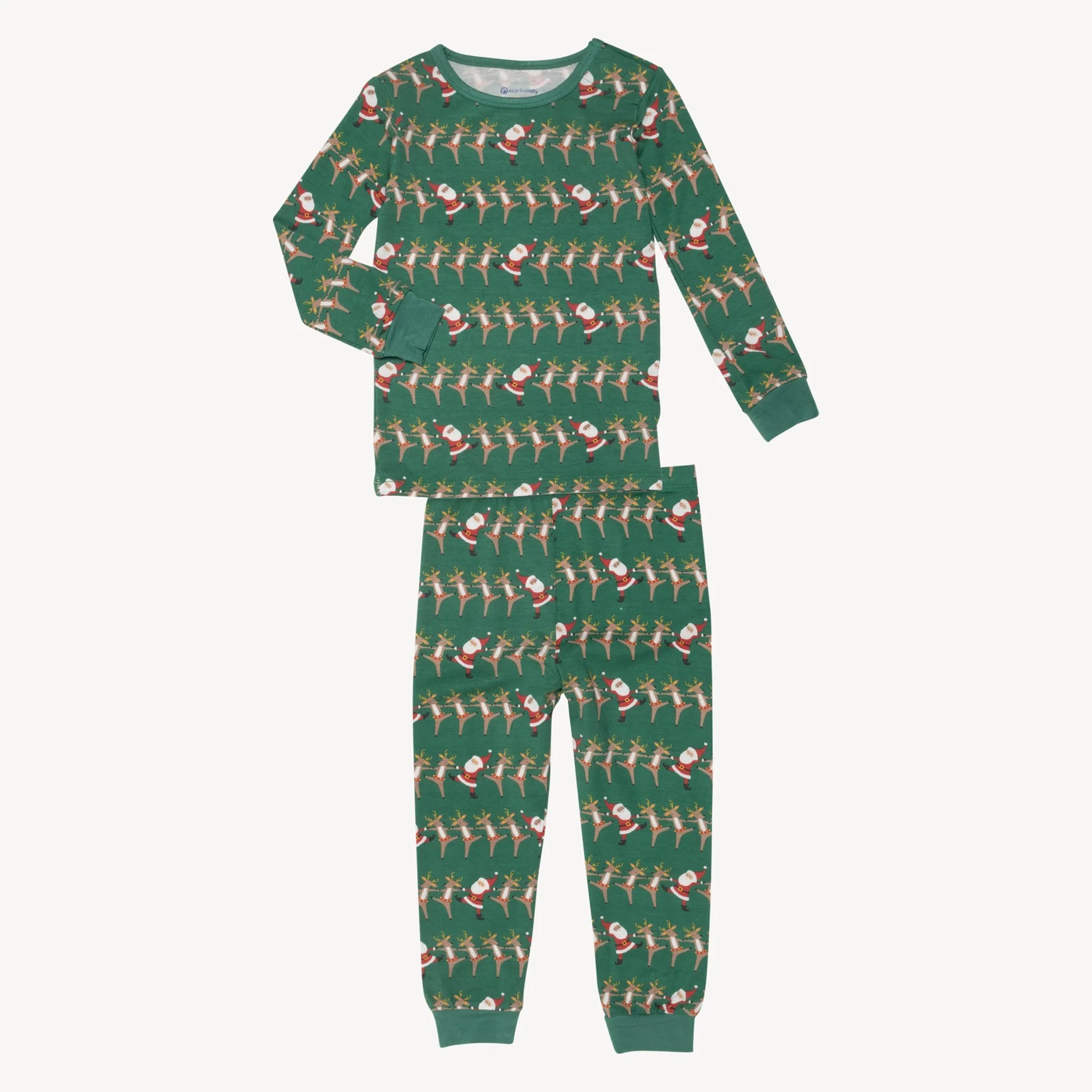 christmas can can modal magnetic no drama pajama kids long sleeve set