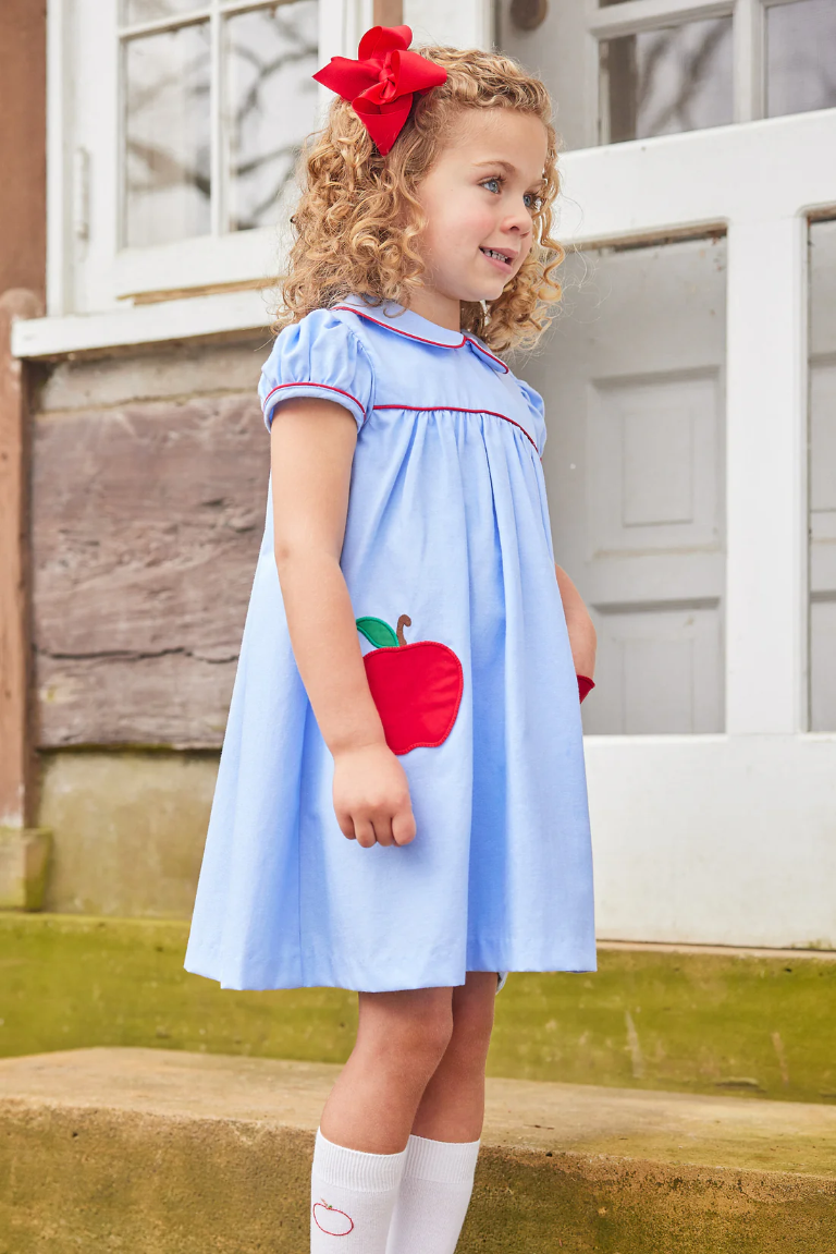 Peter Pan Pocket Dress - Apple