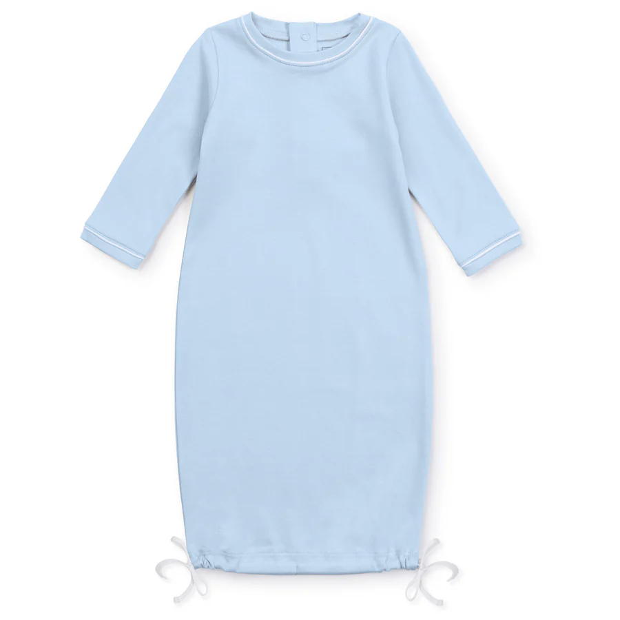 George Pima Cotton Daygown - Light Blue