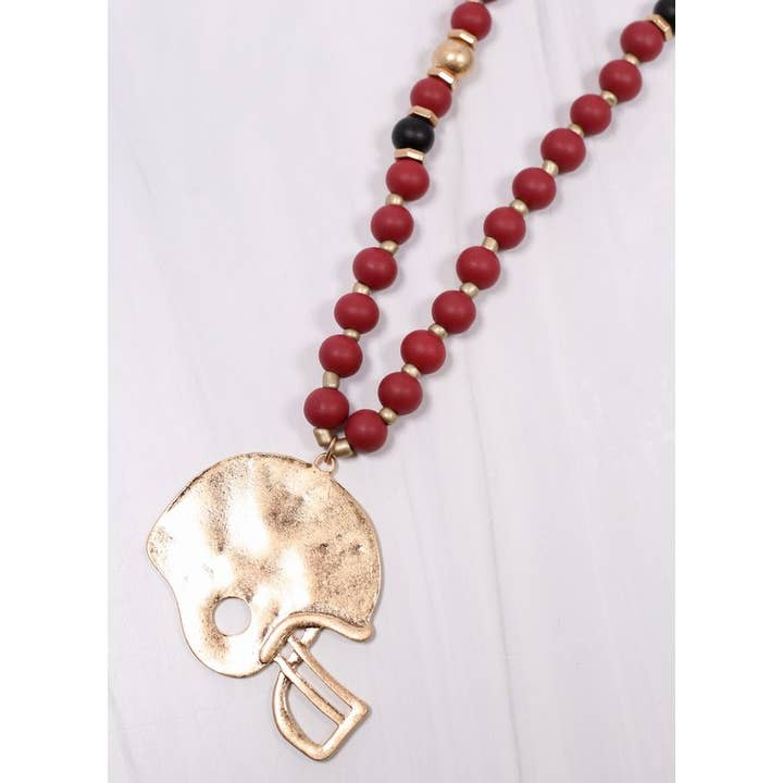 Macneille Helmet Necklace - Garnet