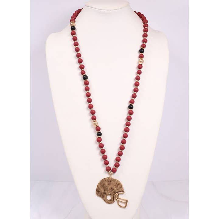 Macneille Helmet Necklace - Garnet