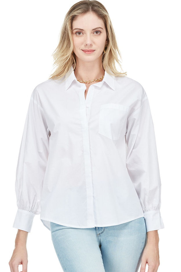 White Oversized Button Up