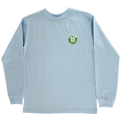 Girls Long Sleeve Logo Tee- Bottle Brush on Bayberry