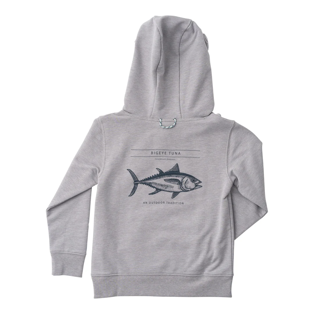 Spinnerbait Sweatshirt in Heather Gray with Big Eye Tuna