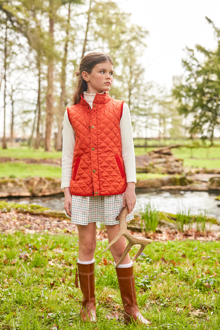 Classic Quilted Vest - Orange