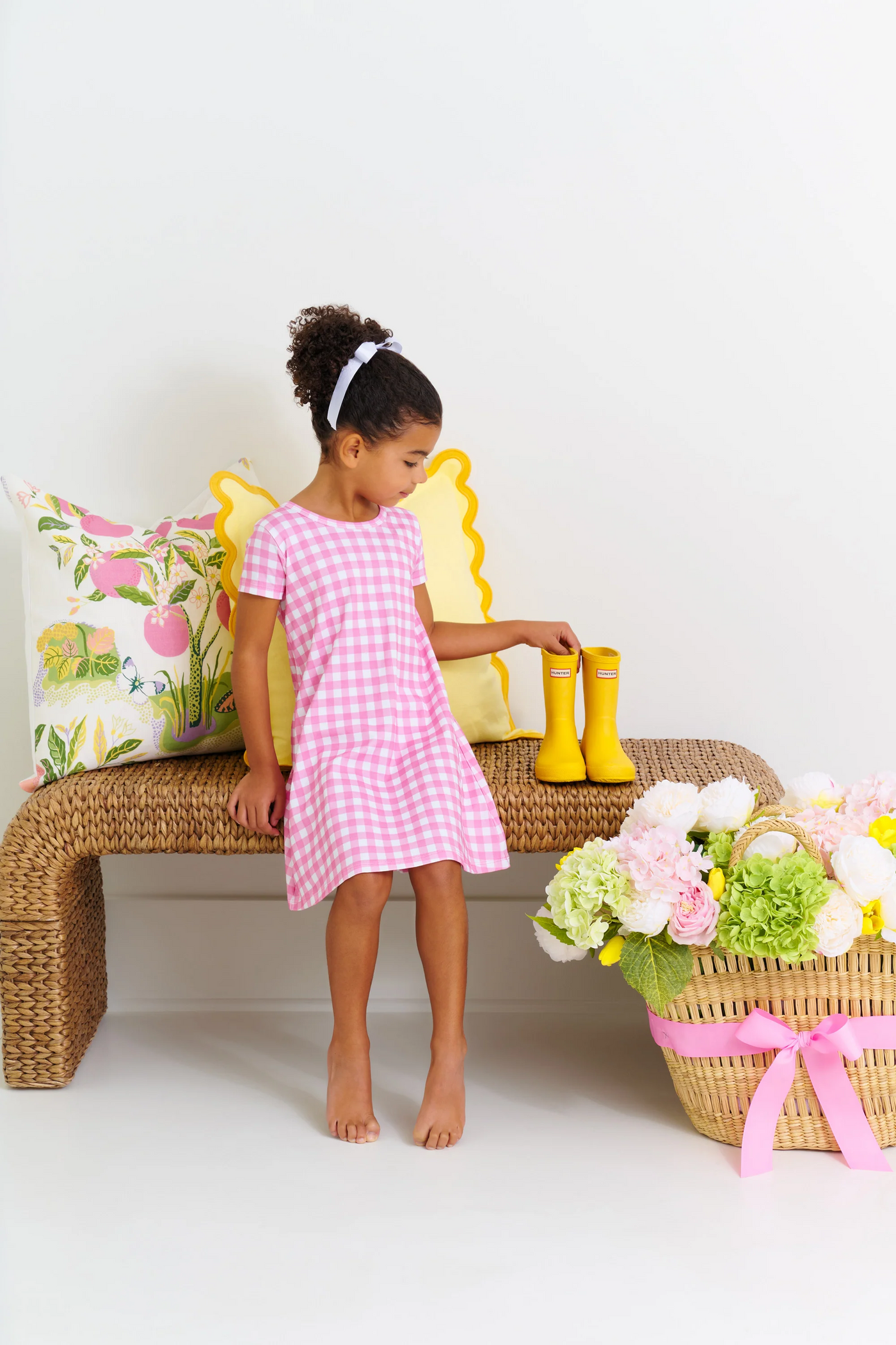 Polly Play Dress Hamptons Hot Pink Gingham