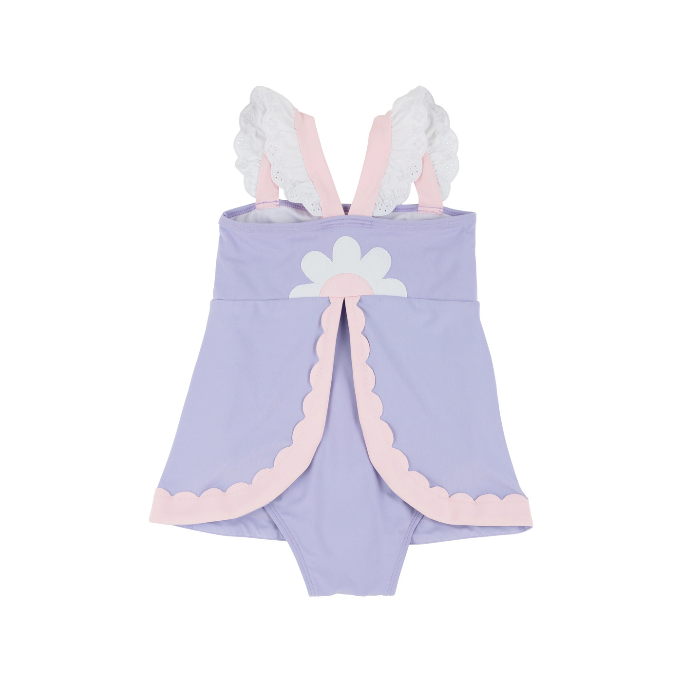 Sanctuary Scallop Swimsuit Lauderdale Lavender with Palm Beach Pink