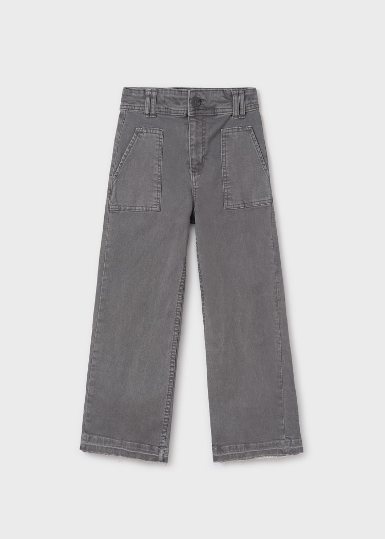 Flared Twill Pants - Shadow