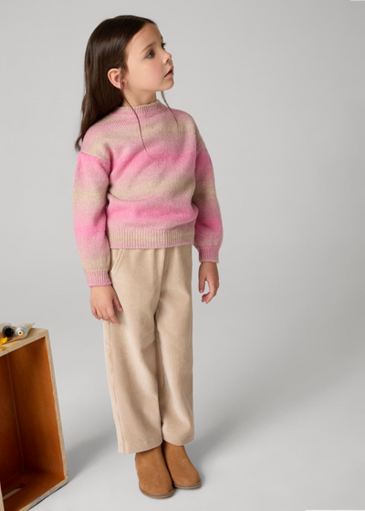 Gradient Striped Sweater - Camellia