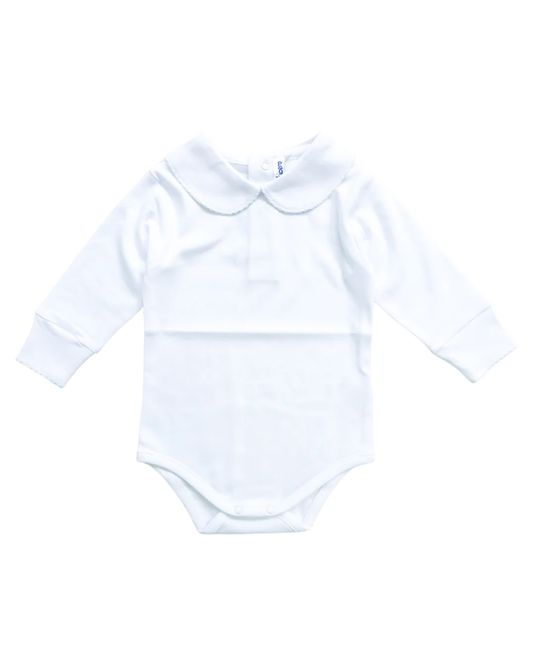 WHITE ONESIE WITH PETER PAN COLLAR