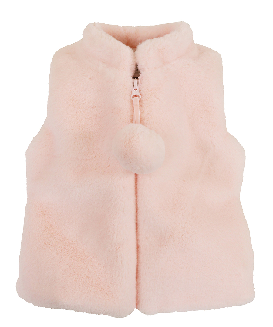 Zip Up Vest - Rose