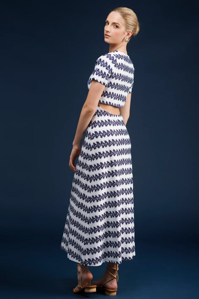 The Celine Dress - Ivy Stripe Navy