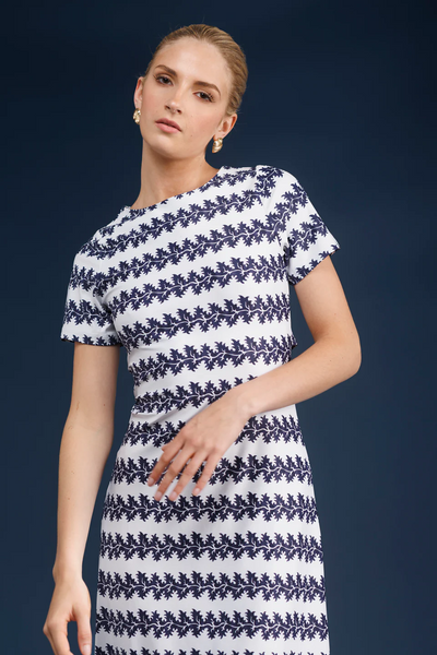 The Celine Dress - Ivy Stripe Navy